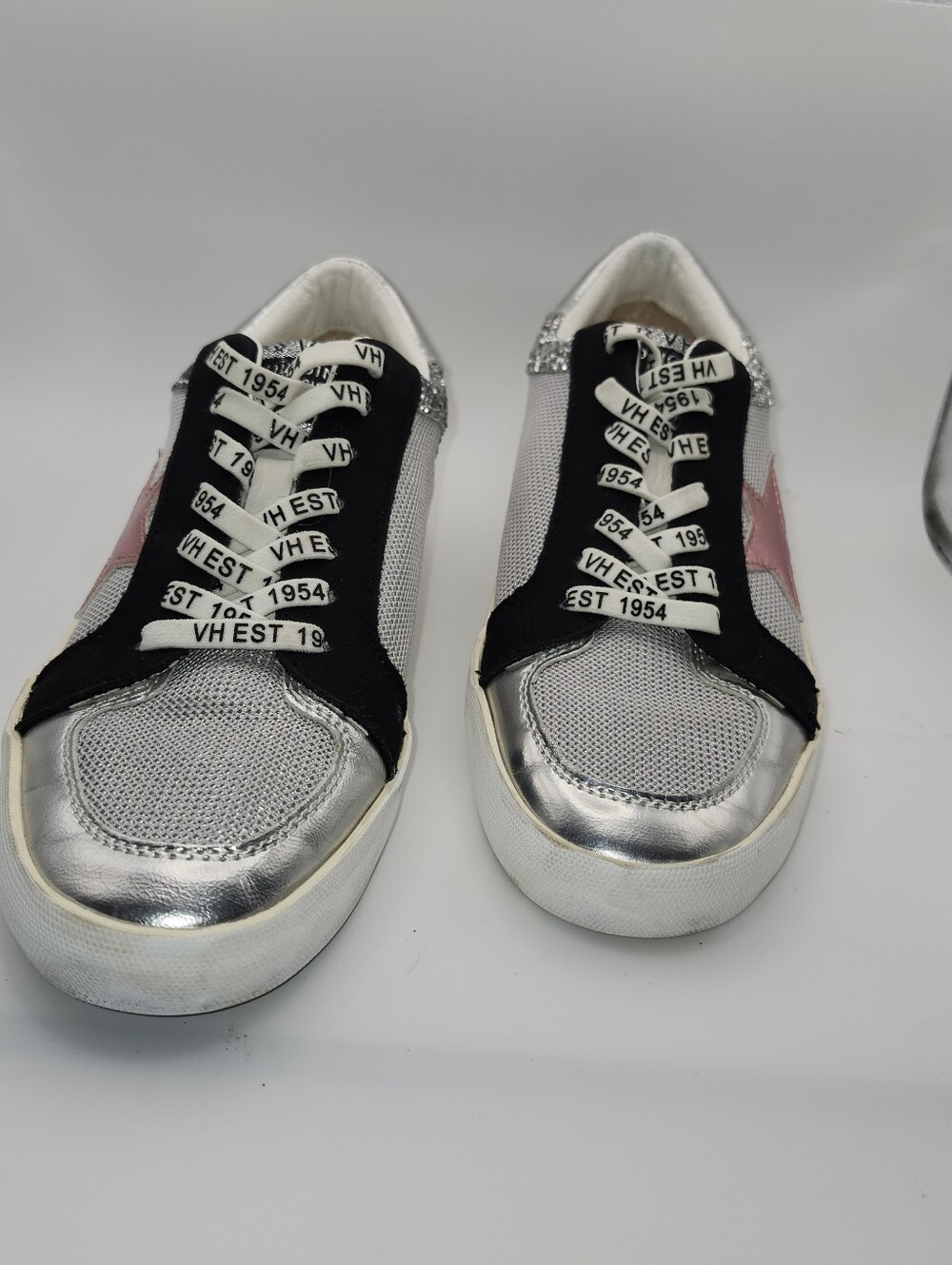 Vintage havana Women's Silver & Pink Star Lace-Up Sneakers - Detail - Picture 5 of 5